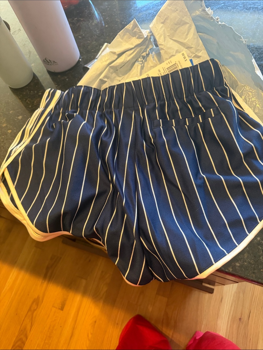 adidas Pinstripe Firebird Shorts - Picture 4 of 4